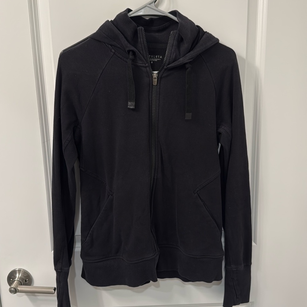 Athleta full zip black jacket size small